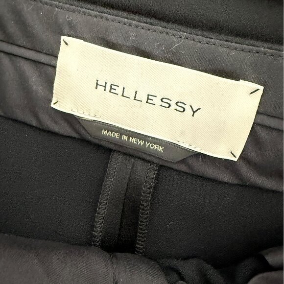 Hellessy Black Kooning satin trousers with shirttail overlay, size 4 - Picture 12 of 16